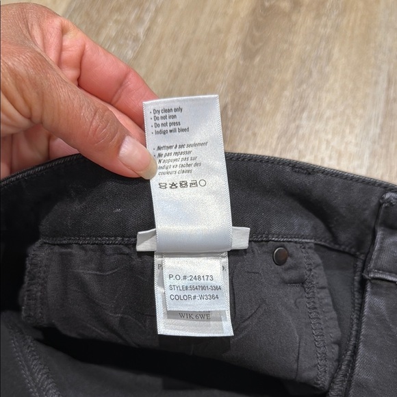 PAIGE Cindy Cropped Size 32 Black Straight Leg High Rise Jeans Sleek Design - Picture 12 of 13